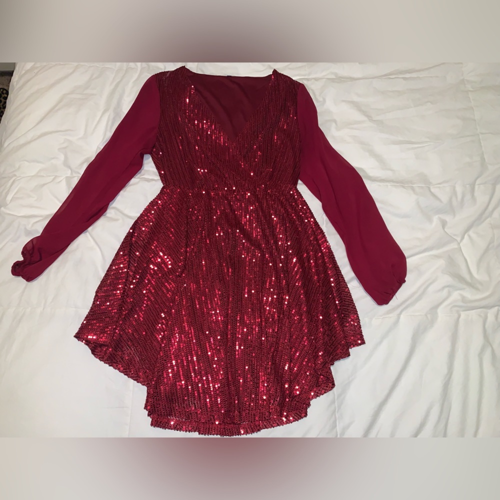 Red Sequin Dress